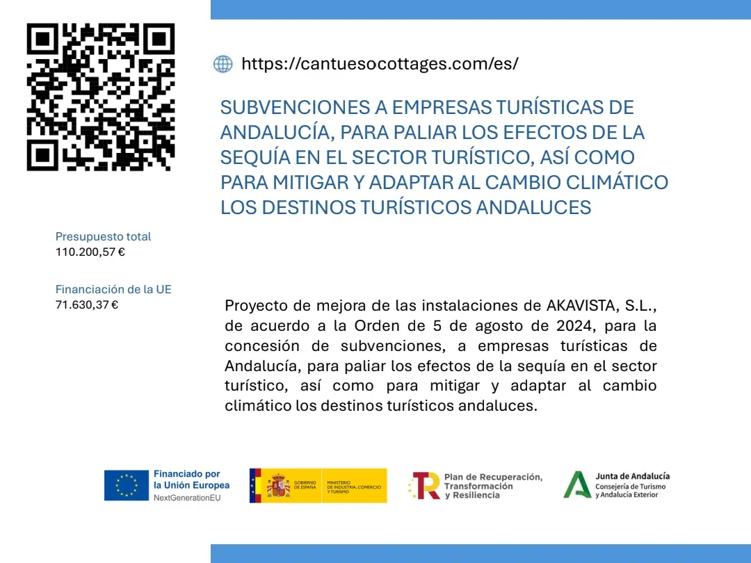 Subvenciones a empresas turísticas de Andalucía — financiado por la Unión Europea (NextGenerationEU), Gobierno de España y Junta de Andalucía